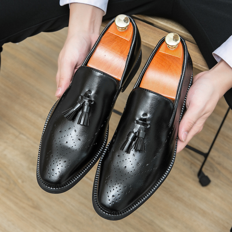 Men'S Shoes Smart - Men Low Heel Tassel Brogue Loafers