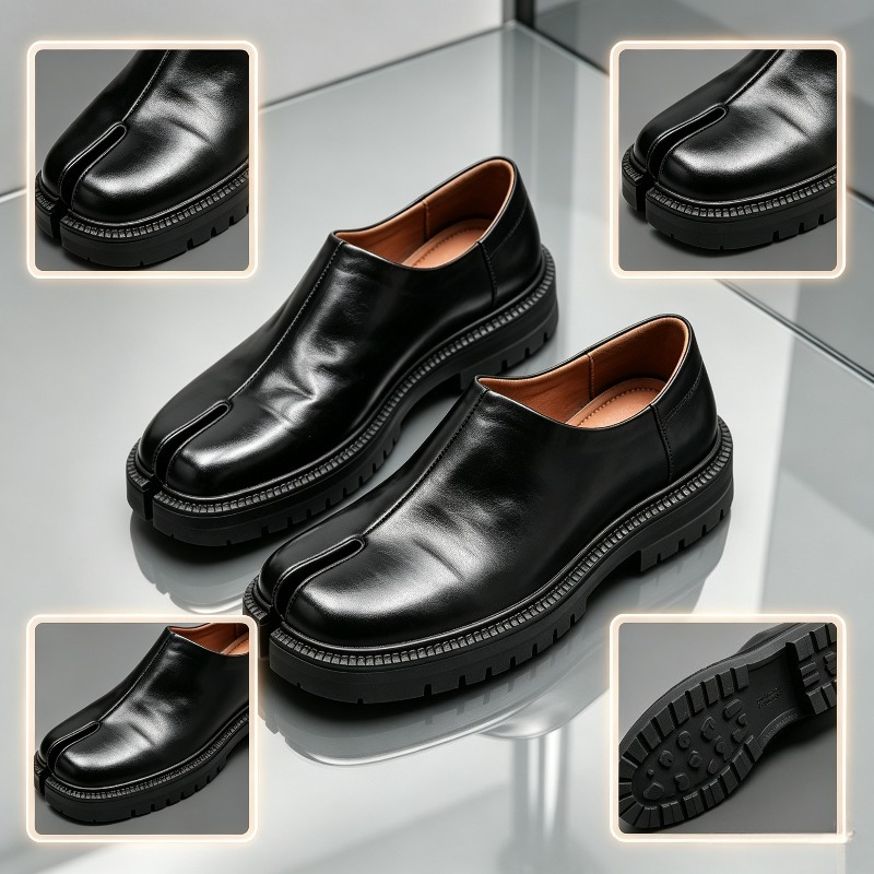 Men'S Shoes Hey Dude - Men Split Toe Leather Loafers Slip
