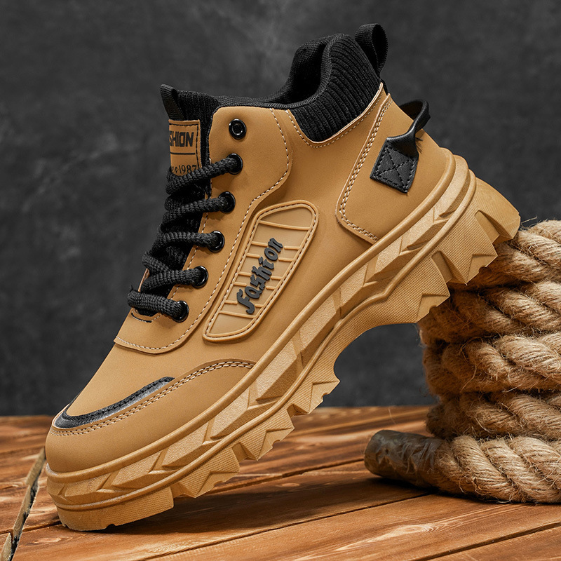 Men'S Shoes Increase Height - New Men's Hiking Shoes Chunky Sole