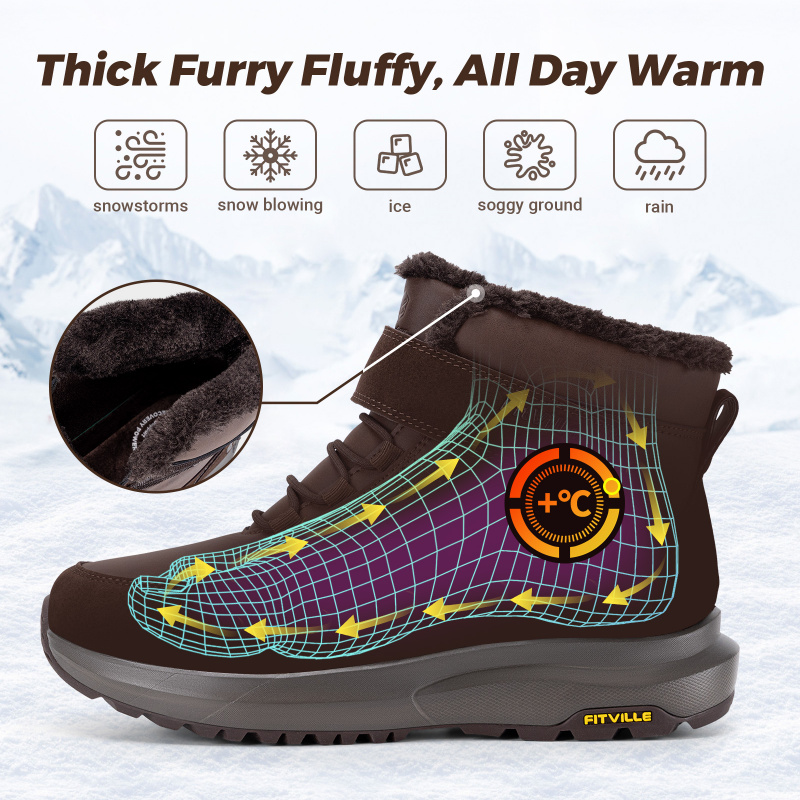 FitVille Mens Winter Boots Wid - đánh giá và giá Men'S Shoes Water Resistant