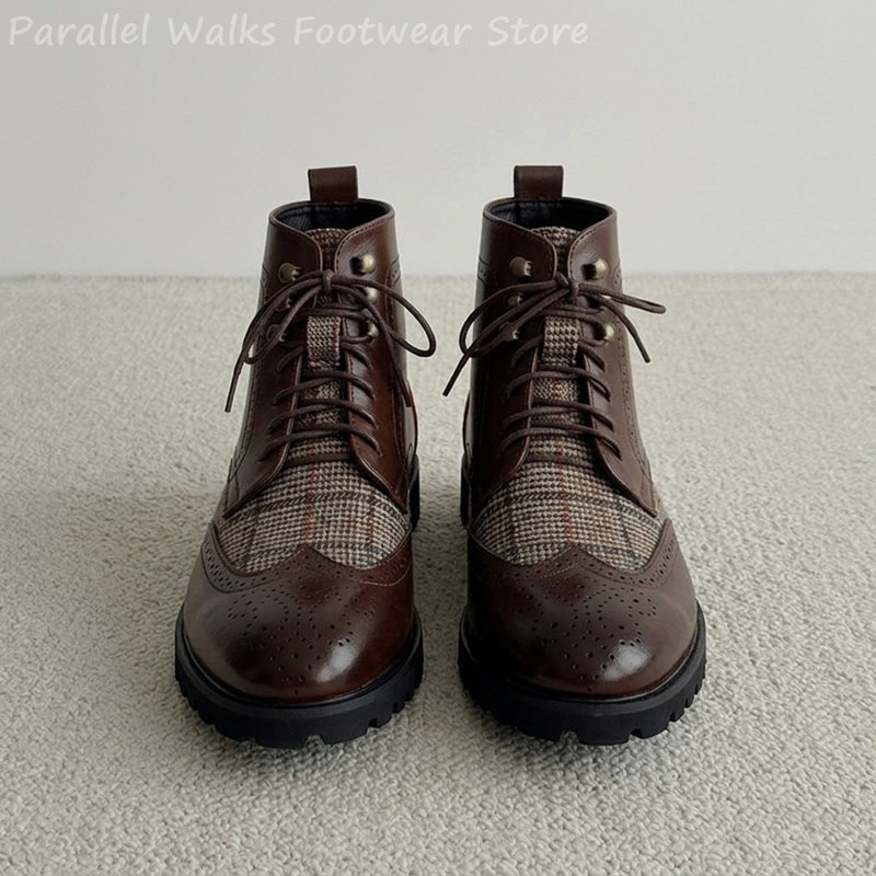 Mens Tweed Plaid Wingtip Brogu - đánh giá và giá Men'S Shoes Smart