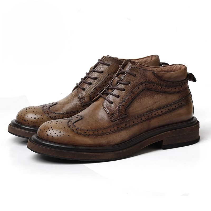 British Brogue Carved High Top - đánh giá và giá Men'S Shoes Hey Dude