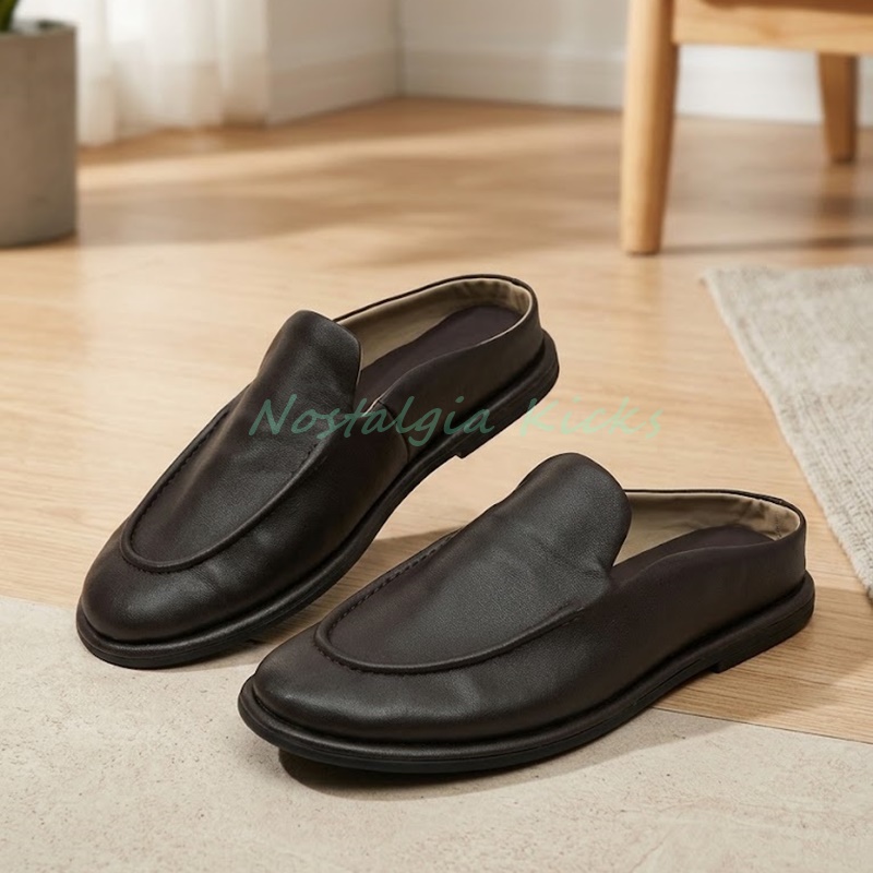 Mens Leather Mules Backless Sl - đánh giá và giá Men'S Shoes Smart