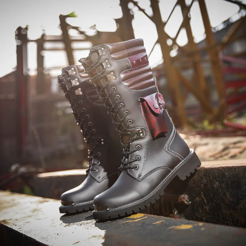 Men Knee High Leather Boots Wi - đánh giá và giá Men'S Shoes Hoka Sale