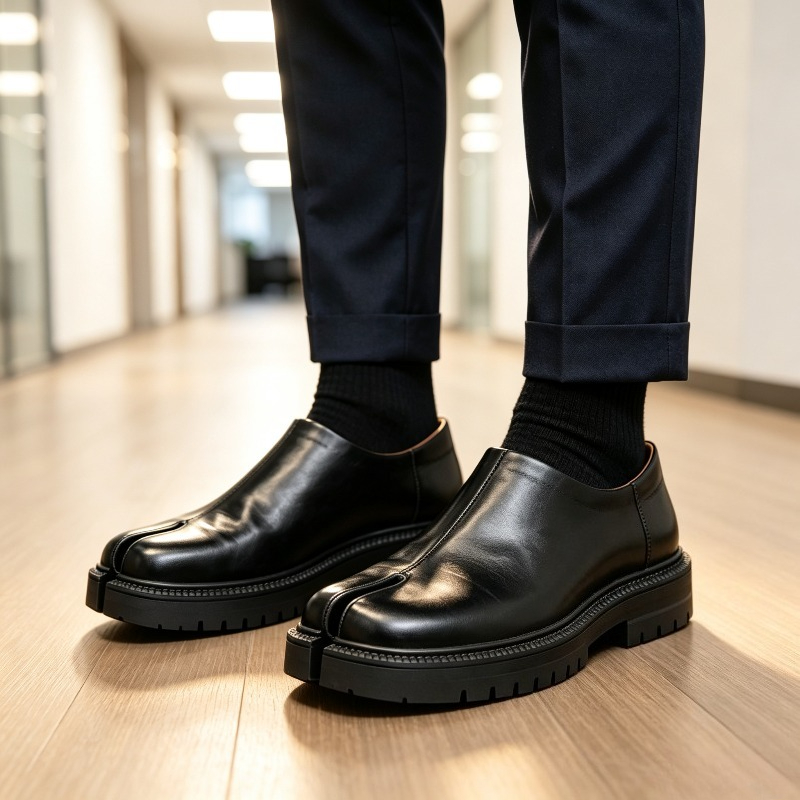 Men Split Toe Leather Loafers  - đánh giá và giá Men'S Shoes Hey Dude