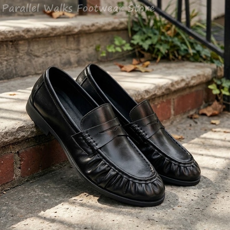 Men Retro Pleated Apron Toe Pe - đánh giá và giá Men'S Shoes Smart