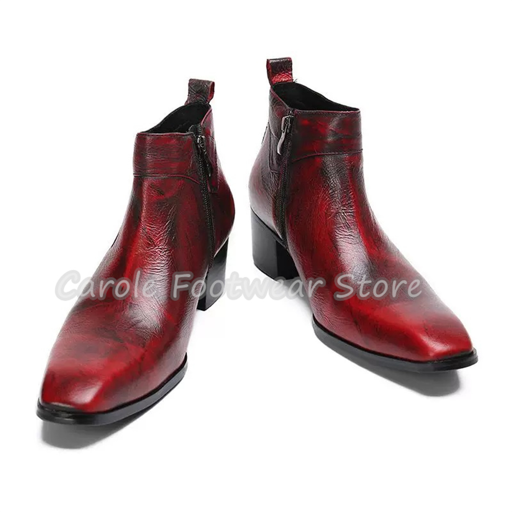 Vintage Square Toe Genuine Lea - đánh giá và giá Men'S Shoes Increase Height